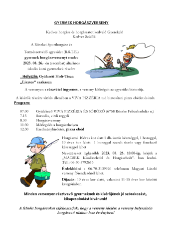 RSTE Gyermek horgászverseny 2023_08_26