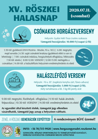XV.Röszkei Halasnapok 2026